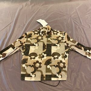 Patterned Long Sleeve Bershka Top